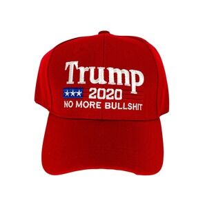 Trump 2020 Red Hat Cap No More‎ BS Bullshit Adjustable Embroidered NEW